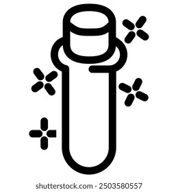 Halloween test tube with potion - flat halloween icon symbol