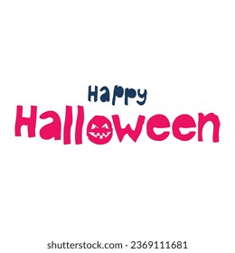 HALLOWEEN TEXT BANNER WHITE BLACK BACKGROUND