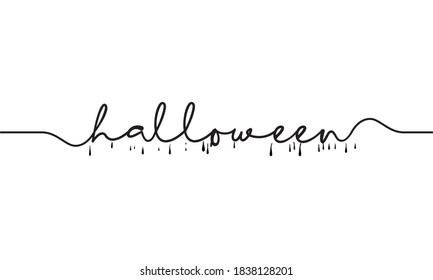 halloween text with blood design vector