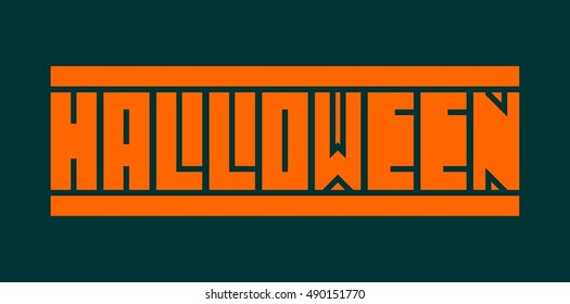 Halloween text calligraphy. Font with sharp edges