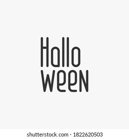 Halloween text concept isolated on background. Vector Illustration
