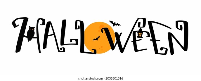 Halloween text design black vector