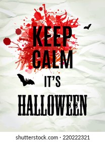 Halloween text design, Poster, vector illustration 