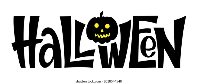 Halloween text. Handwritten calligraphy text for inspirational posters, cards and social media content. phrase isolated.	
