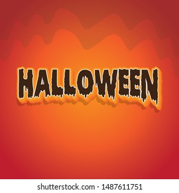 Halloween text logo font effect