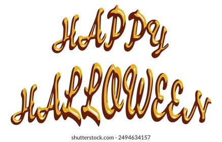 Material de texto de Halloween con atmósfera metálica