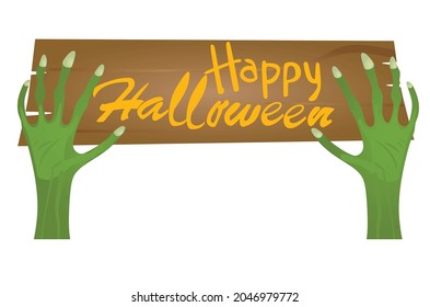 Halloween text on white background
