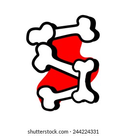 Halloween Text S Made from Bones