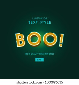 Halloween text style with grunge effect glowing vector eps 10