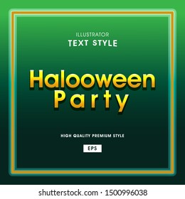 Halloween text style with grunge effect glowing vector eps 10