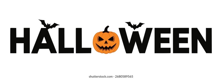 Vector de diseño de tipografía de texto de Halloween
