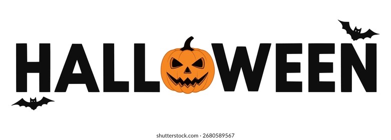 Vector de diseño de tipografía de texto de Halloween