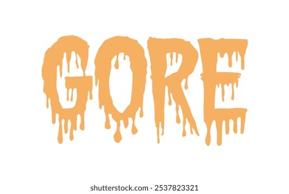 Halloween text Typography Scarry Horror vector transparent background