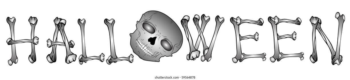 Halloween - text from various bones