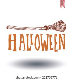 Halloween text. vector illustration