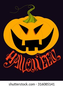 Halloween text. Vector illustration. 