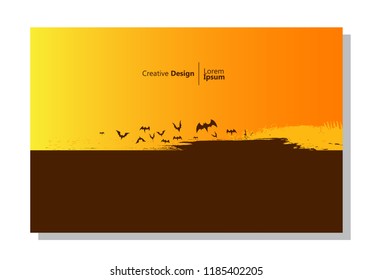 halloween theme background. bat's nest. paint design. abstract vector is suitable for templates, borders, decorations, web, banners, covers, landing pages and greeting cards.