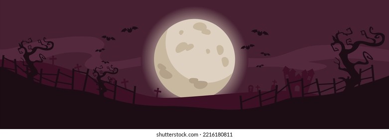 Halloween Theme Background with Castle Icon, Jack O Lantern Icon and dark purple color. Suitable to use on Halloween event. Also suitable for uploading social media at Halloween events