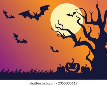 halloween theme background design, illustration