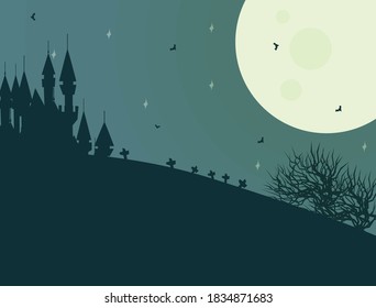 Halloween theme background design in October