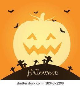 Halloween theme background design in October