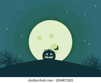 Halloween theme background design in October