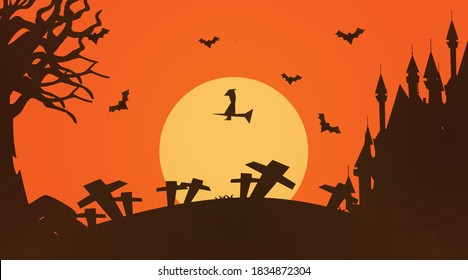 Halloween theme background design in October