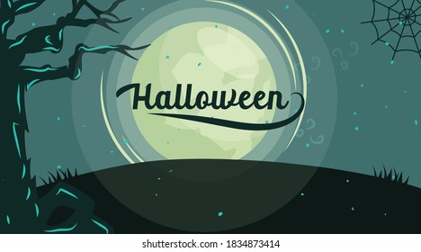 Halloween theme background design in October