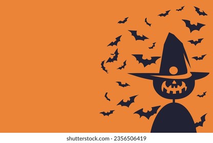 halloween theme background design, halloween pumpkin, vector and illustration