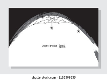 halloween theme background. Spider web. paint design. abstract vector is suitable for templates, borders, decorations, web, banners, covers, landing pages and greeting cards.
