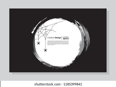 halloween theme background. Spider web. paint design. abstract vector is suitable for templates, borders, decorations, web, banners, covers, landing pages and greeting cards.