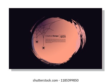 halloween theme background. Spider web. paint design. abstract vector is suitable for templates, borders, decorations, web, banners, covers, landing pages and greeting cards.