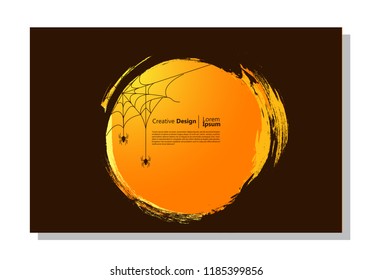 halloween theme background. Spider web. paint design. abstract vector is suitable for templates, borders, decorations, web, banners, covers, landing pages and greeting cards.