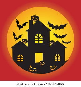 Fondo temático de Halloween con escenario espeluznante
