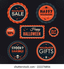 Halloween theme badges and labels