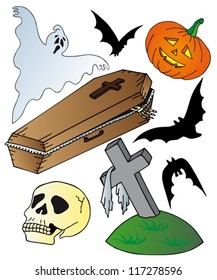 Halloween theme collection - vector illustration.