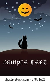 Halloween theme flayer (card) in vector