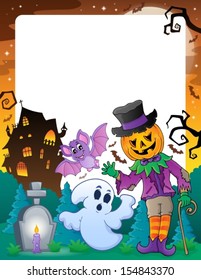 Halloween theme frame 6 - eps10 vector illustration.