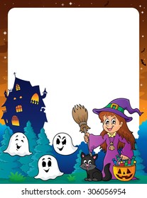 Halloween theme frame 8 - eps10 vector illustration.