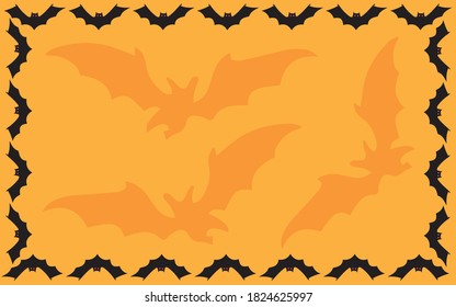 Halloween theme frame border design with space for text