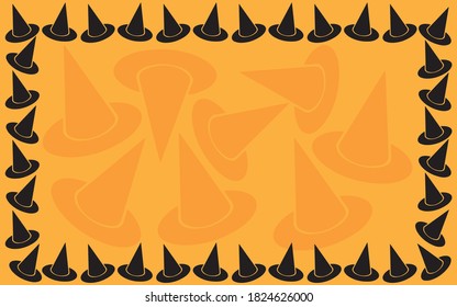 Halloween theme frame border design with space for text