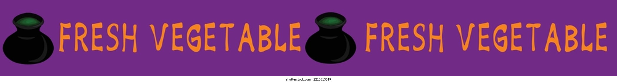 halloween theme lable fresh vegetable washitape theme with purple background and cauldron illustration vegies label