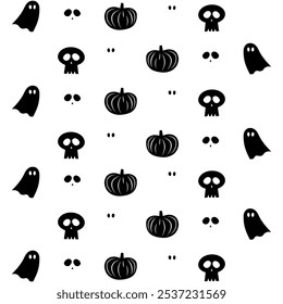 ilustração do vetor de fundo do padrão de tema do halloween