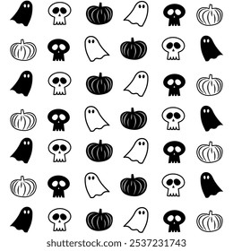 halloween theme pattern background vector illustration