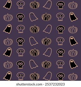 halloween theme pattern background vector illustration