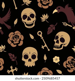 Projeto de padrão de tema de Halloween para a embalagem de roupas