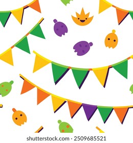 Halloween Theme Pattern Design for clothes packaging