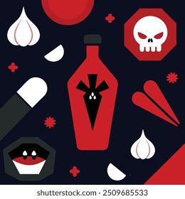 Halloween Theme Pattern Design for clothes packaging