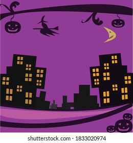 Halloween theme pictures Illustrator Vector Night