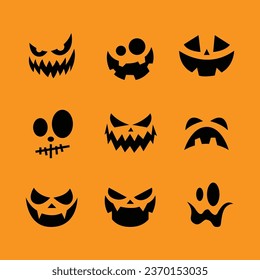 Halloween-Thürbis-Fahne-Silhouette-Konzept-Illustration